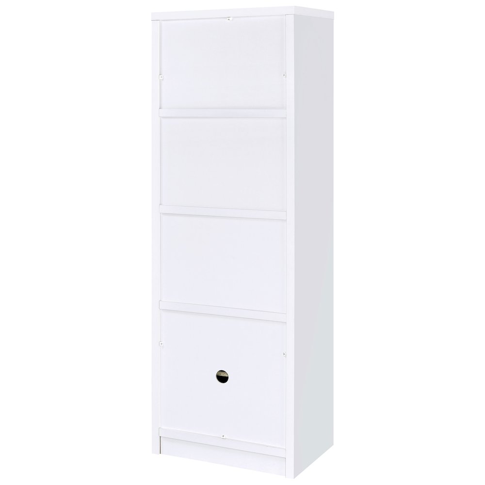 Laughlin 3-shelf Engineered Wood Media Tower White. Picture 9