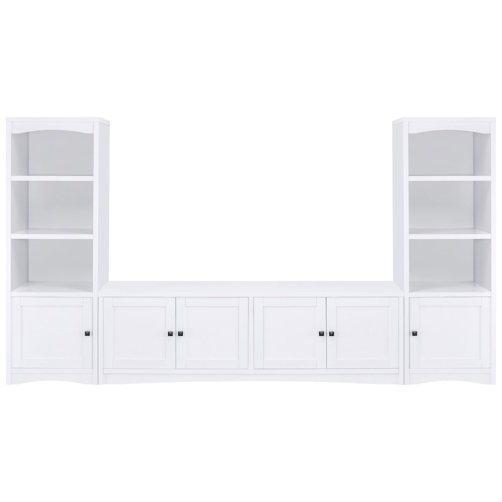 Laughlin 3-shelf Engineered Wood Media Tower White. Picture 11
