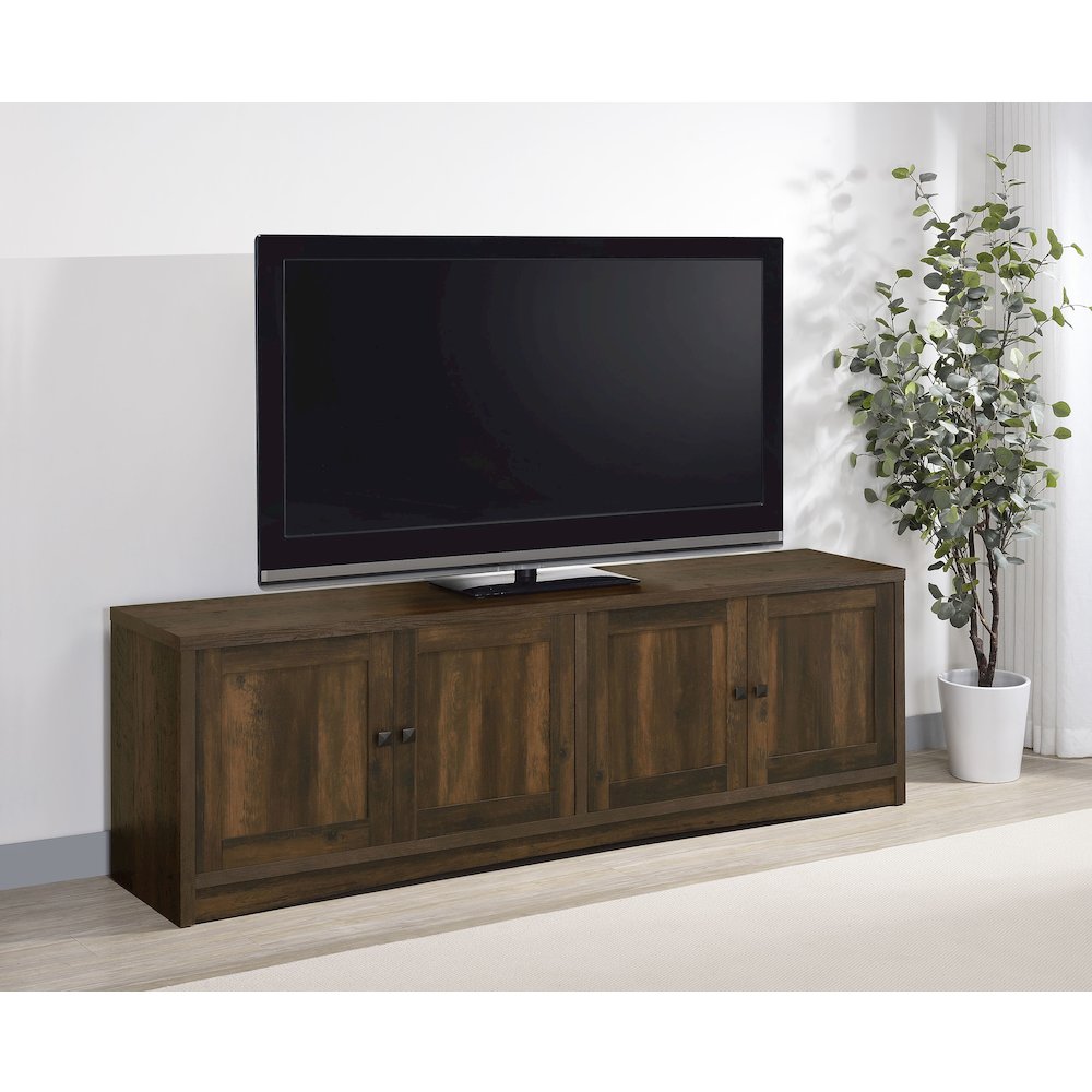 Laughlin 4-door Engineered Wood 78-inch TV Stand Dark Pine. Picture 12