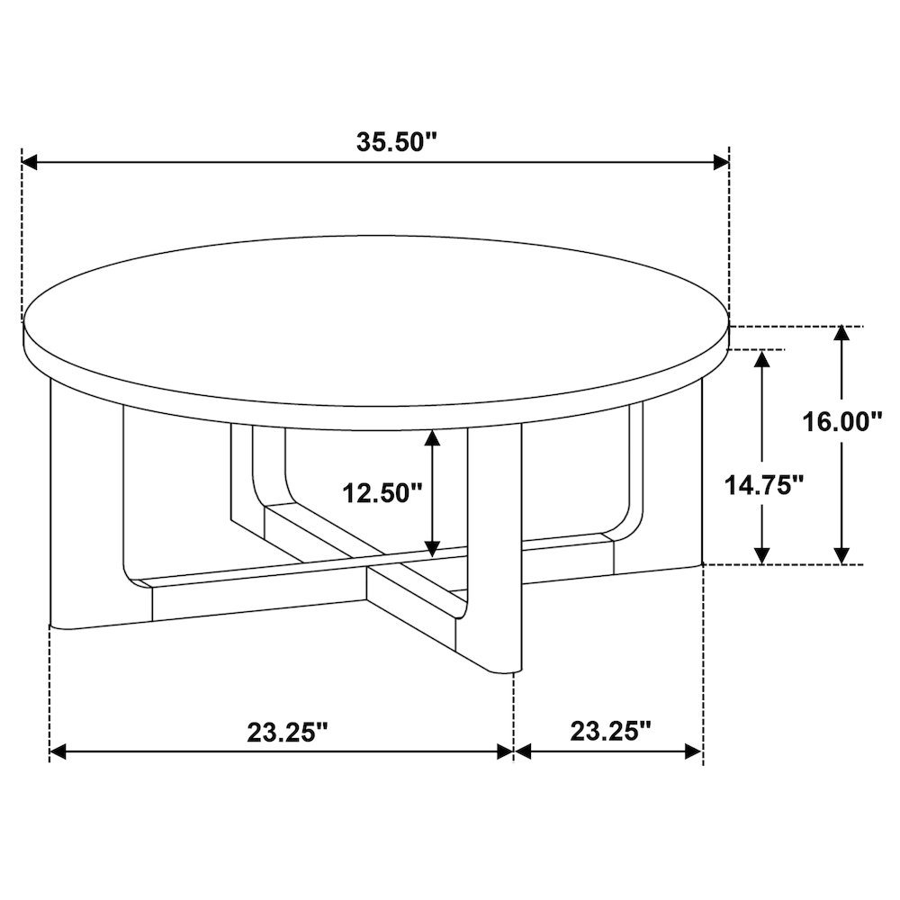 Kessler 3-piece Round Sculptural Wood Coffee Table Set Brown. Picture 14