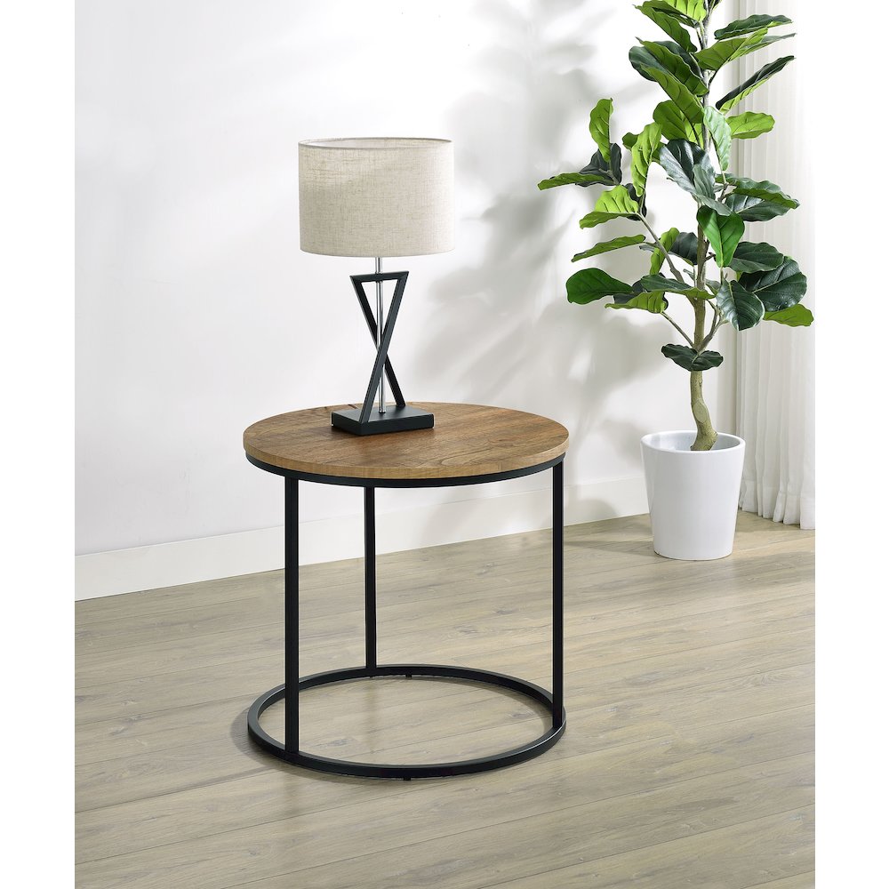 Lainey Round Occasional Side End Table Mango. Picture 2