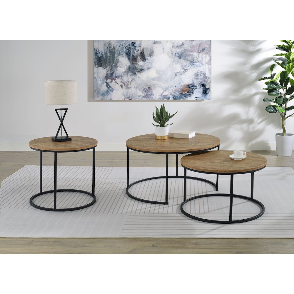 Lainey Round Occasional Side End Table Mango. Picture 10