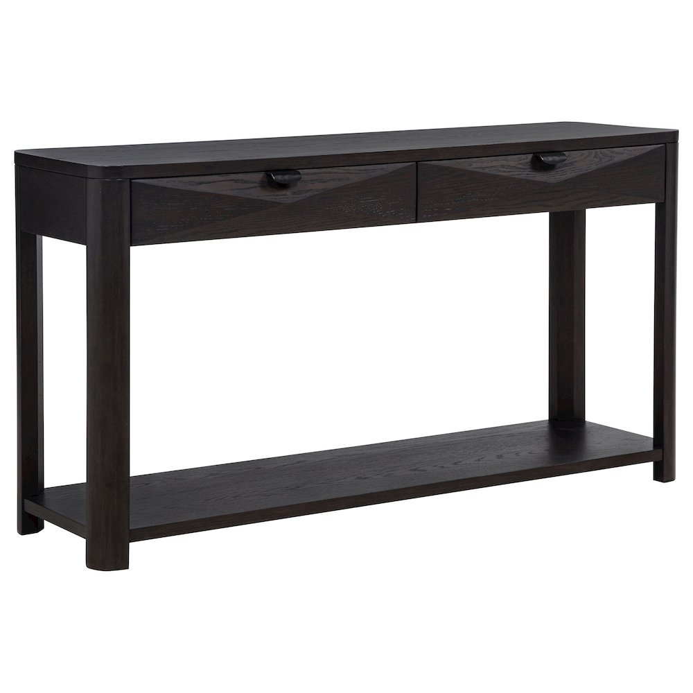 Marcelo Sofa Console Table with 2 Drawers and Shelf Coffee. Picture 1