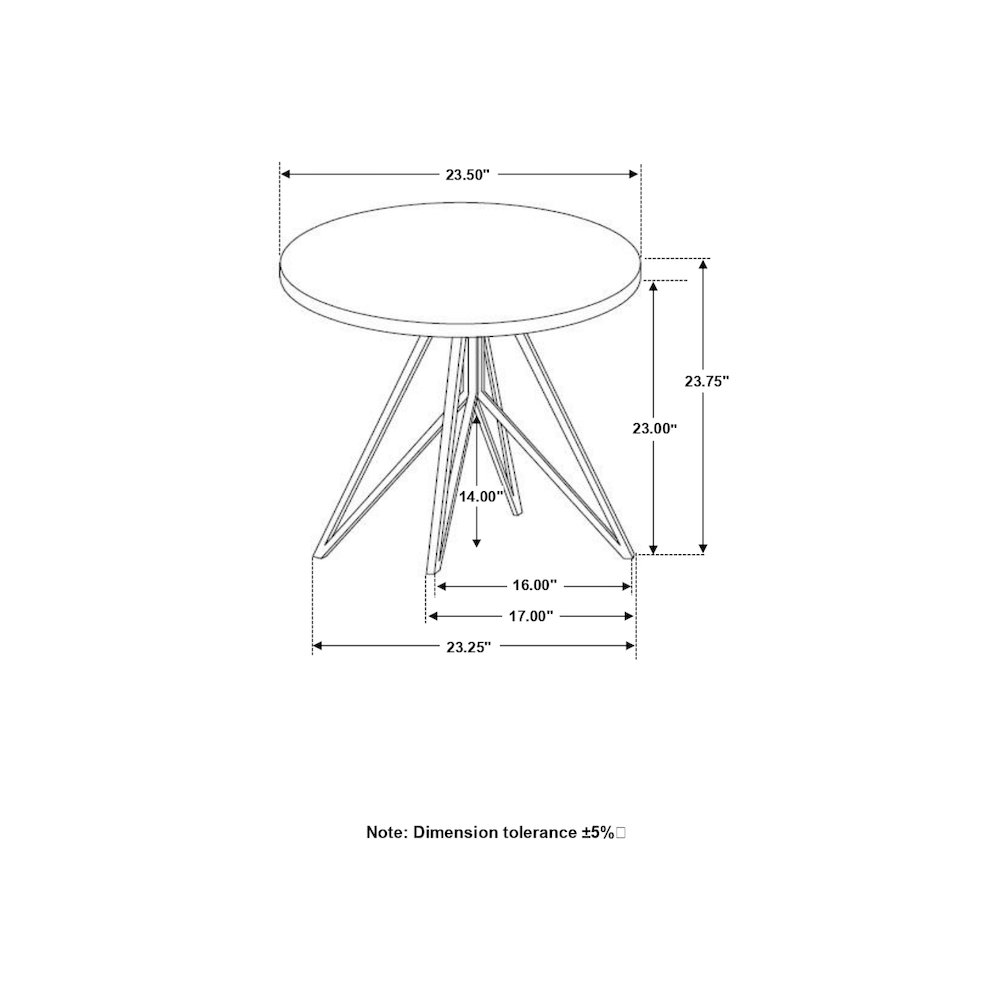 Hadi Round SmartTop Side End Table Cement and Gunmetal. Picture 8