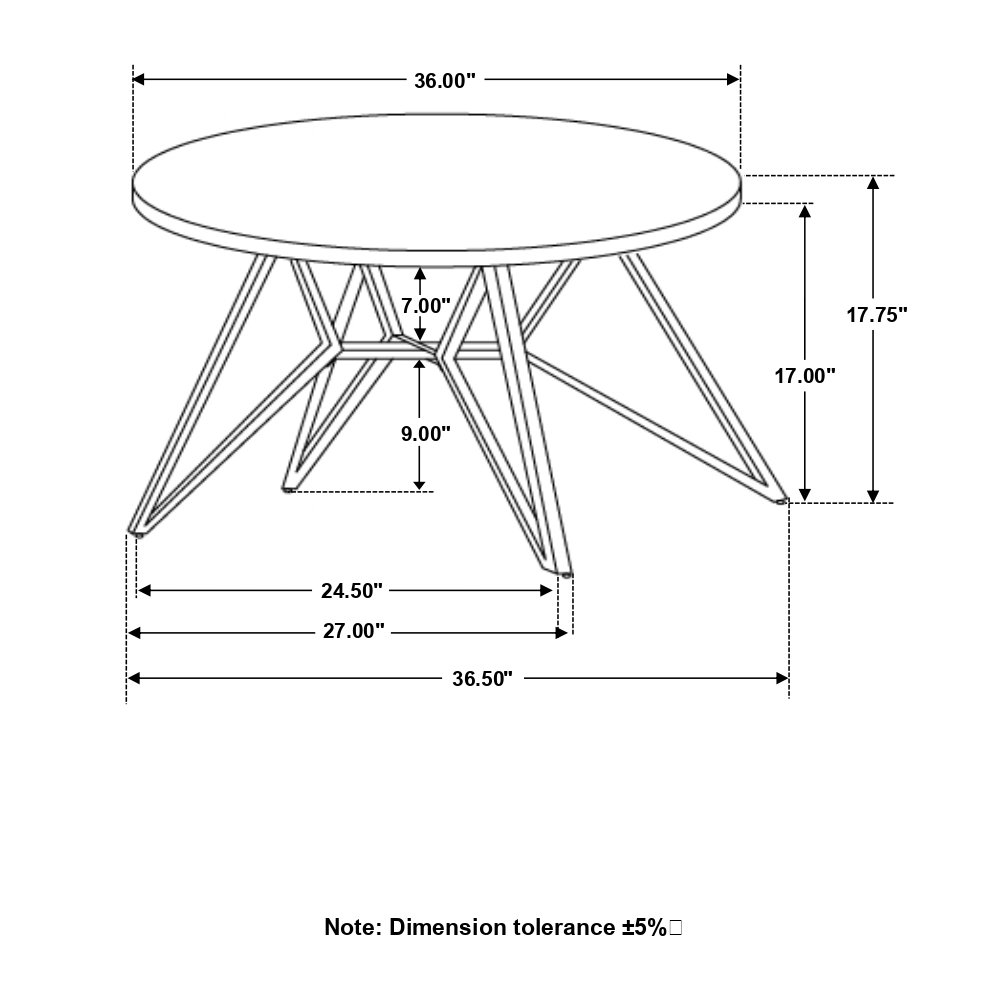 Hadi Round SmartTop Coffee Table Cement and Gunmetal. Picture 8