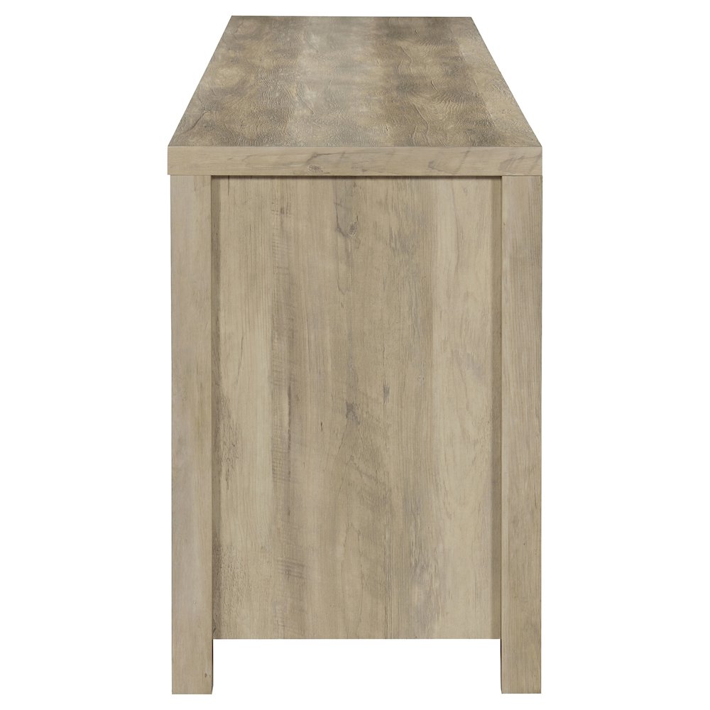 Madra 2-door Engineered Wood 79" TV Stand Distressed Pine. Picture 8