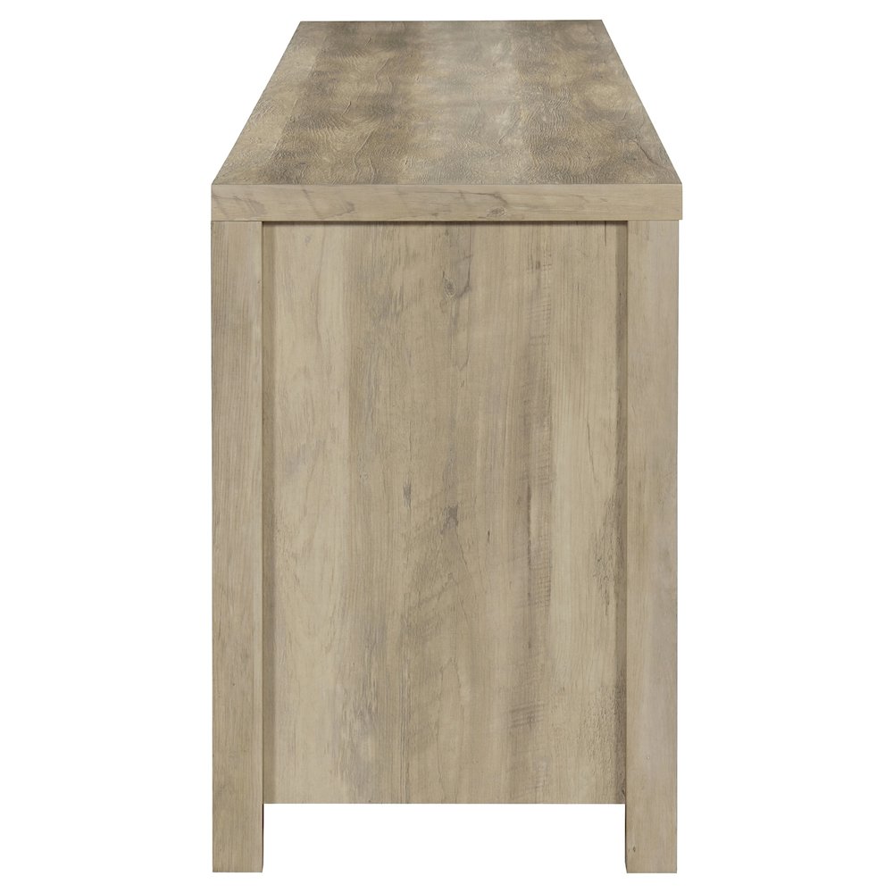 Madra 2-door Engineered Wood 79" TV Stand Distressed Pine. Picture 11