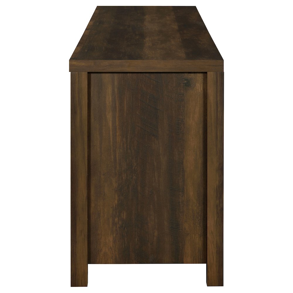Madra 2-door Engineered Wood 79" TV Stand Dark Pine. Picture 8