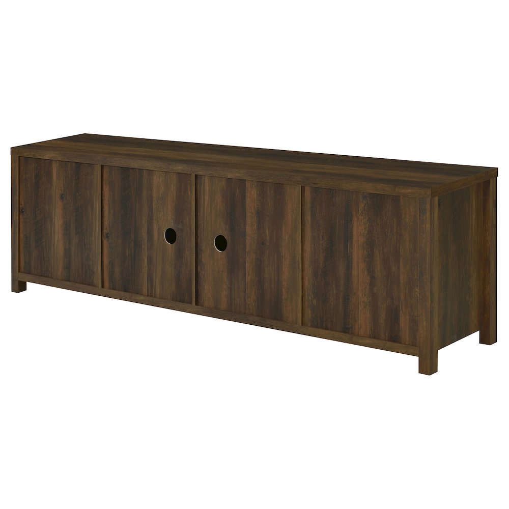 Madra 2-door Engineered Wood 79" TV Stand Dark Pine. Picture 10