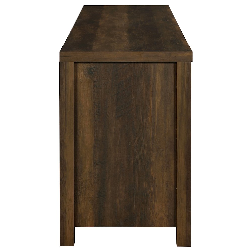 Madra 2-door Engineered Wood 79" TV Stand Dark Pine. Picture 11