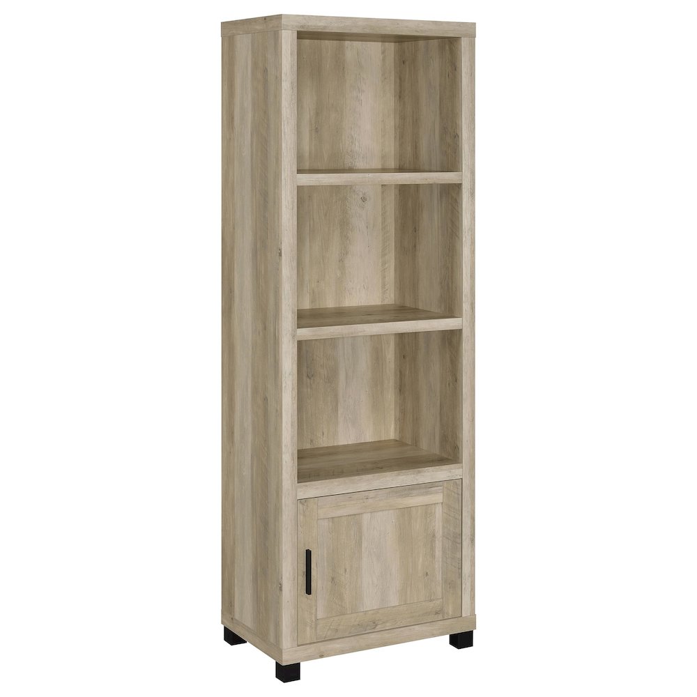 Sachin 3-piece 79" TV Entertainment Center Antique Pine. Picture 3