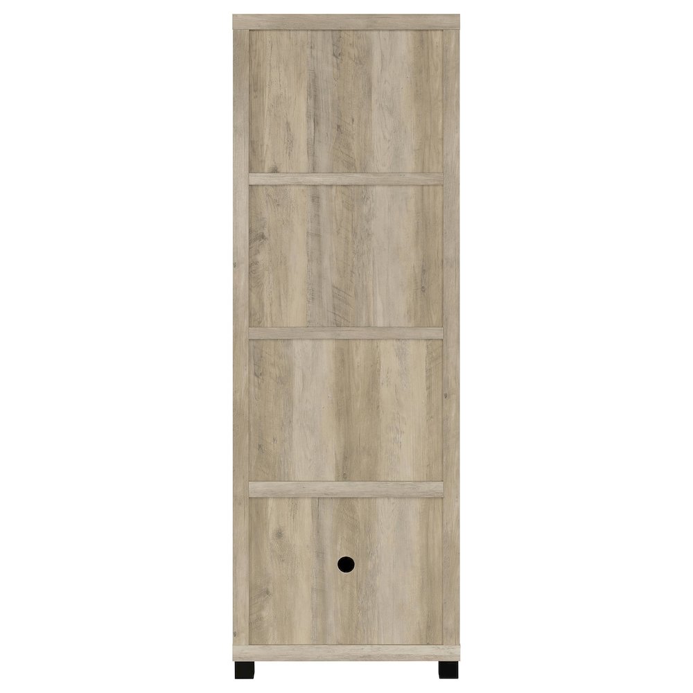 Sachin 3-piece 79" TV Entertainment Center Antique Pine. Picture 8