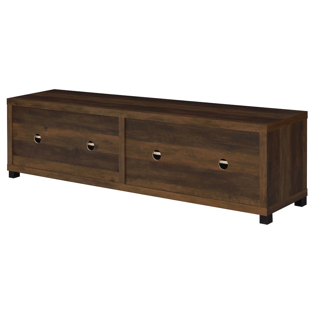 Sachin 4-door Engineered Wood 79" TV Stand Dark Pine. Picture 8