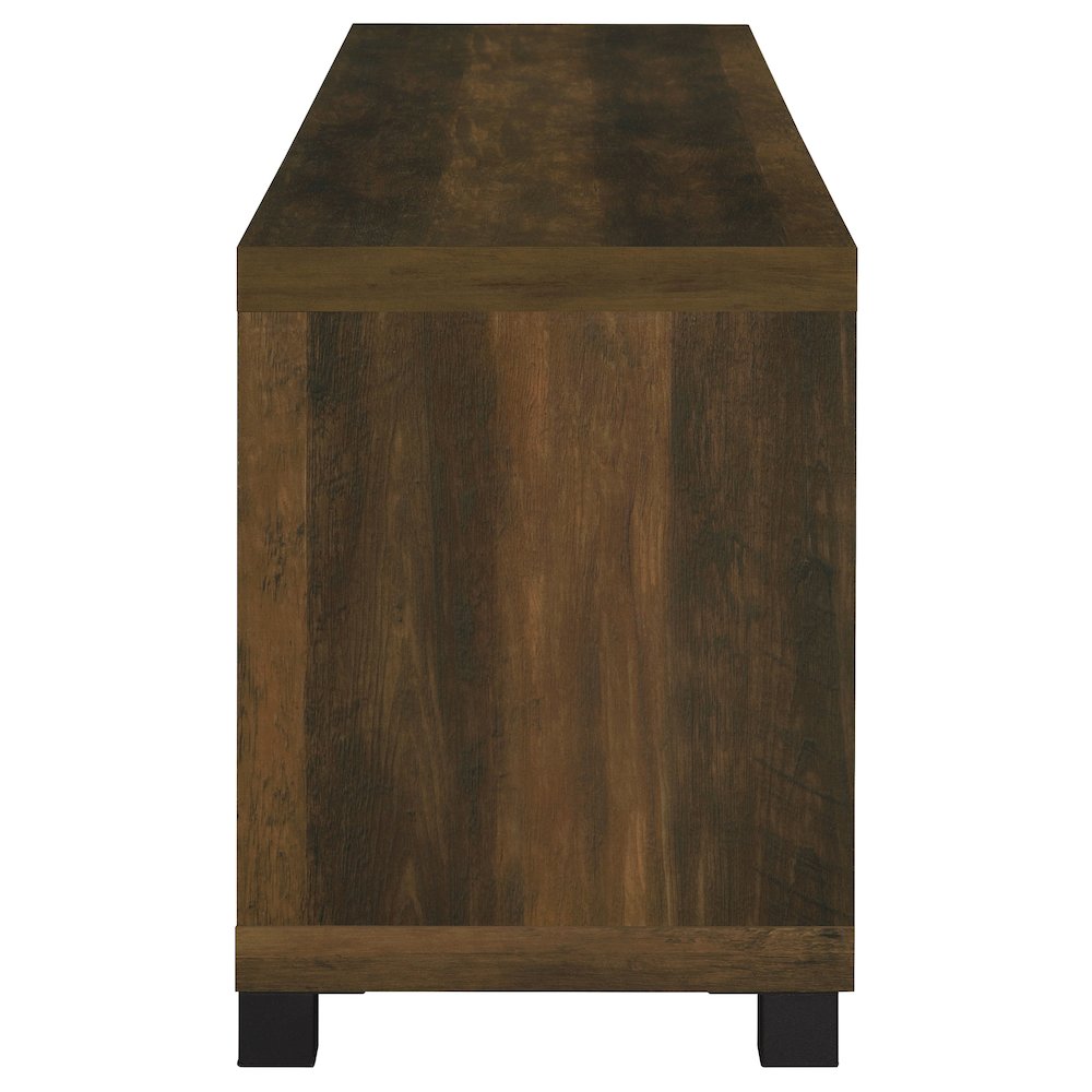 Sachin 4-door Engineered Wood 79" TV Stand Dark Pine. Picture 9