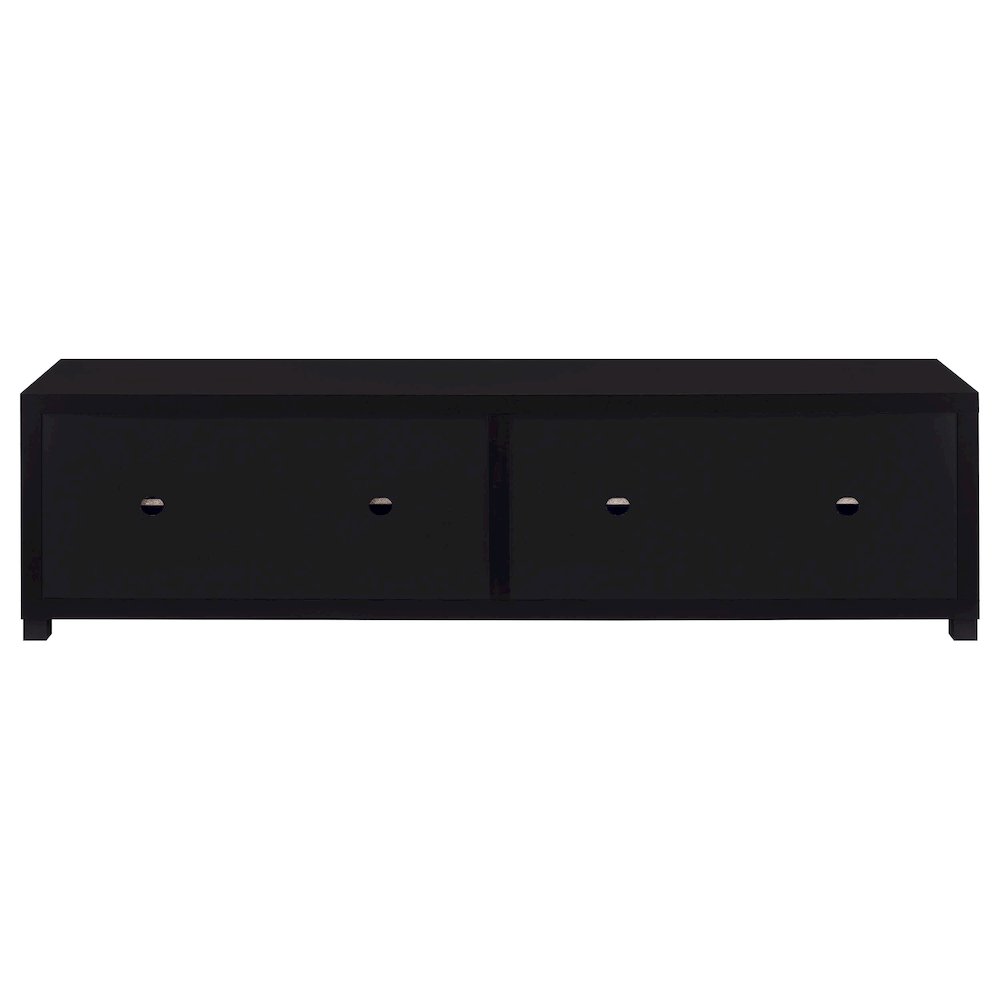 Jupiter 4-door Engineered Wood 79-inch TV Stand Black. Picture 7