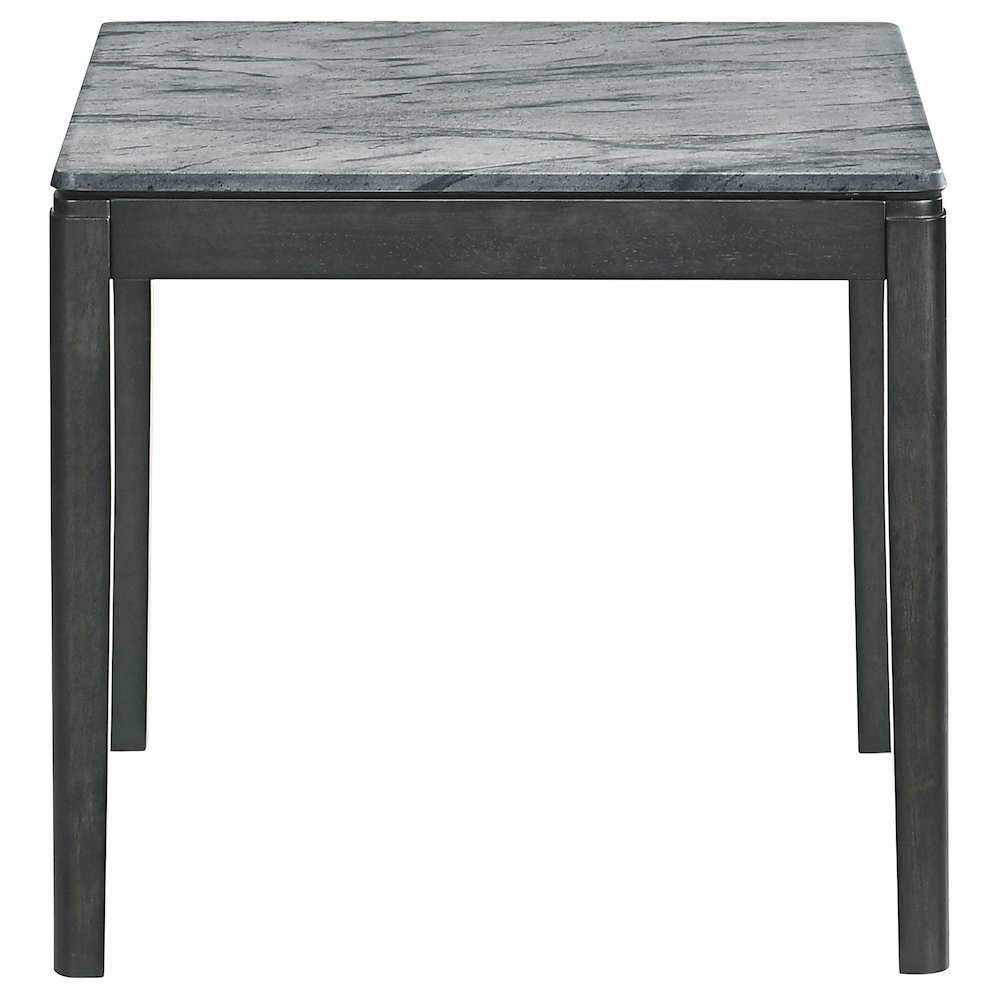 Mozzi Square Faux Marble Side End Table Grey and Black. Picture 3