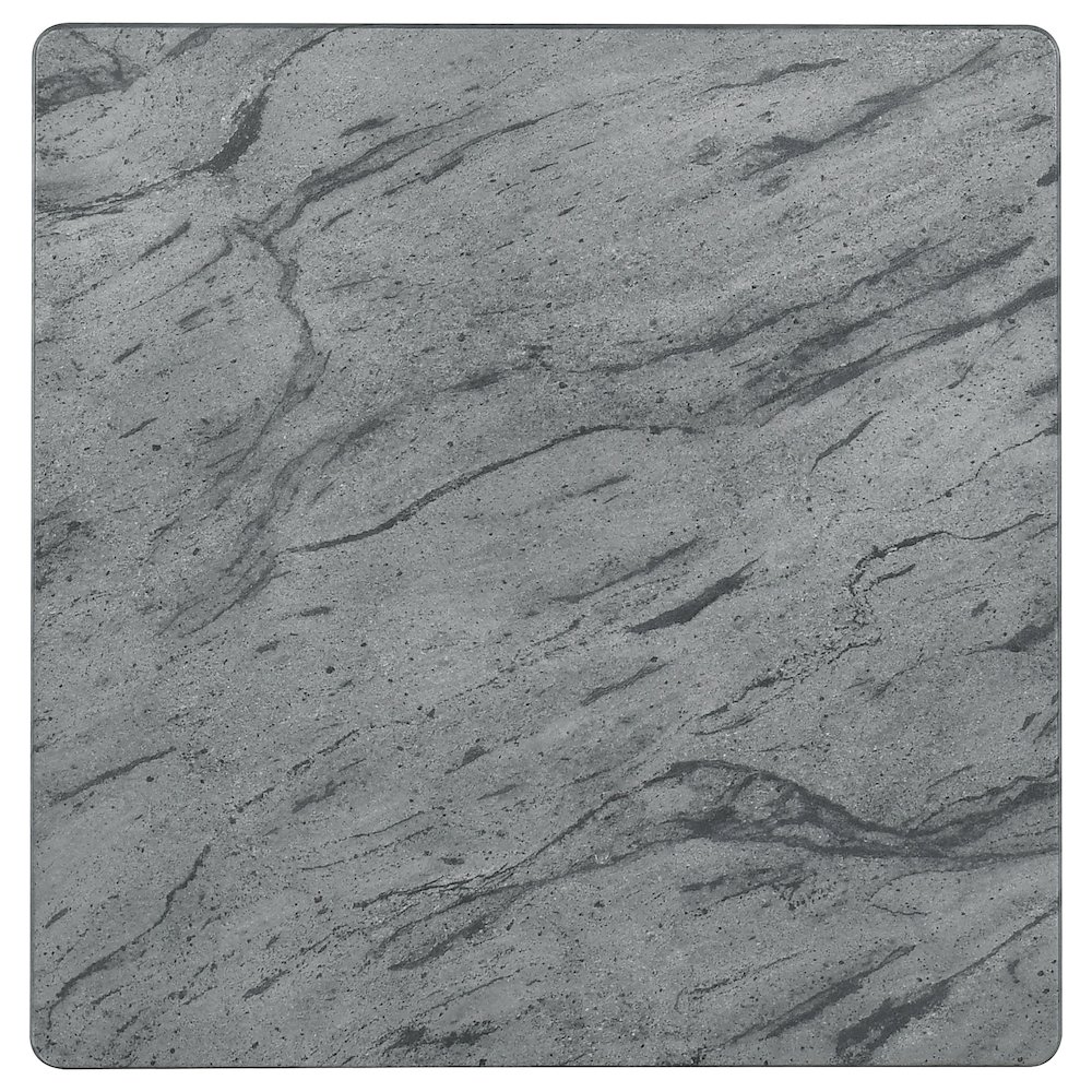 Mozzi Square Faux Marble Side End Table Grey and Black. Picture 5