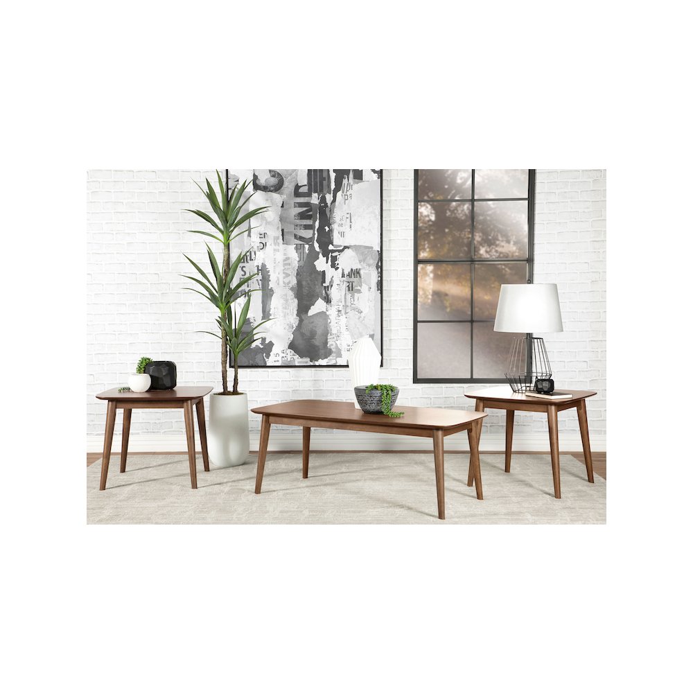 Radley 3-piece Rectangular Coffee Table Set Natural Walnut. Picture 9