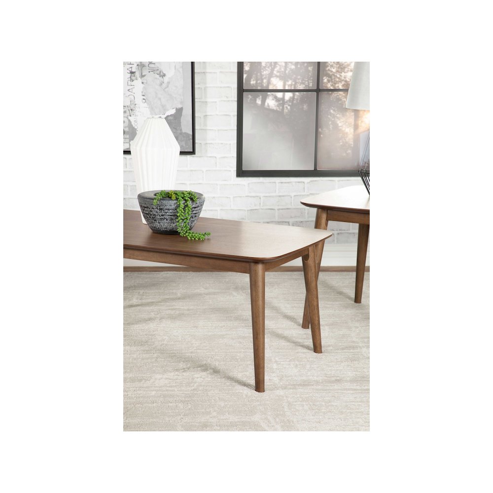 Radley 3-piece Rectangular Coffee Table Set Natural Walnut. Picture 13