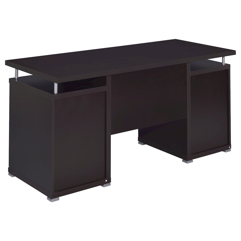 Tracy 55-inch 2-drawer Office Computer Desk Cappuccino. Picture 7