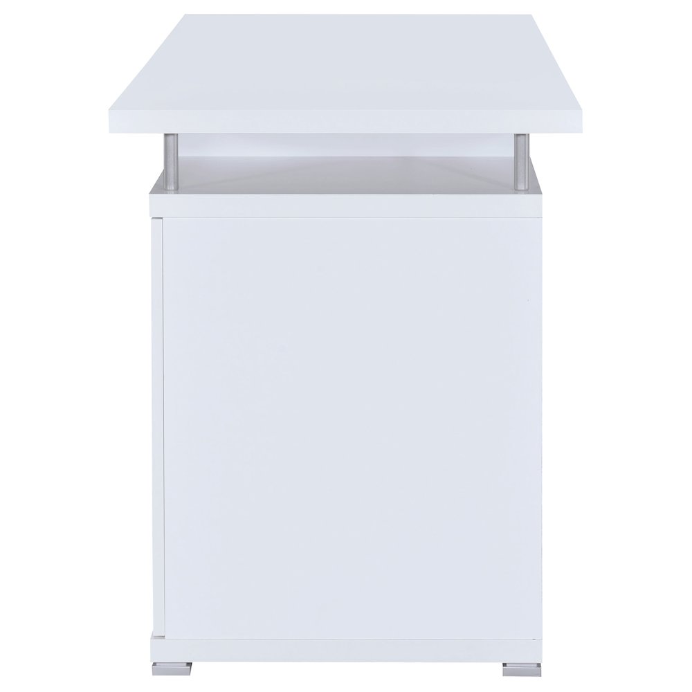 Tracy 55-inch 2-drawer Office Computer Desk White. Picture 5