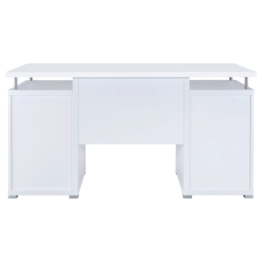 Tracy 55-inch 2-drawer Office Computer Desk White. Picture 7