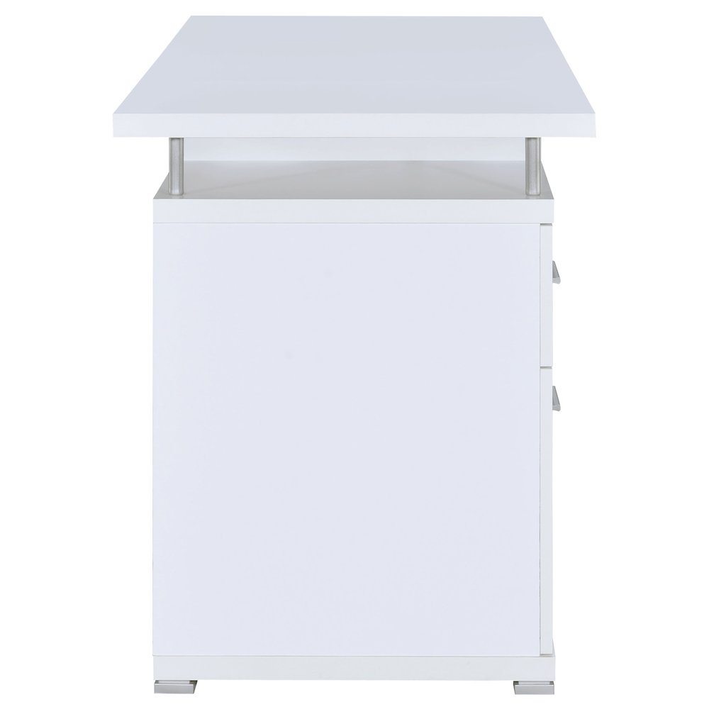 Tracy 55-inch 2-drawer Office Computer Desk White. Picture 8