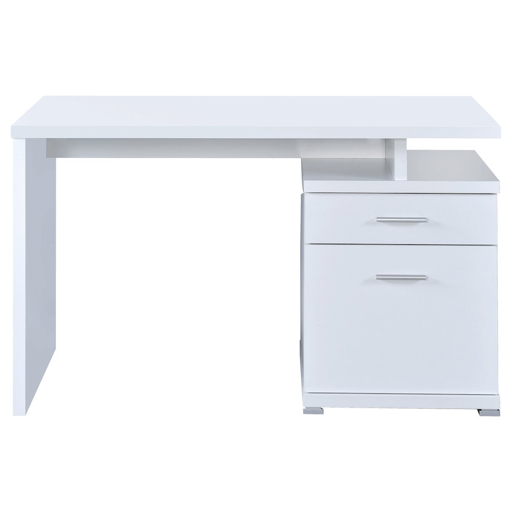 Irving 47-inch 2-drawer Office Computer Desk White. Picture 5