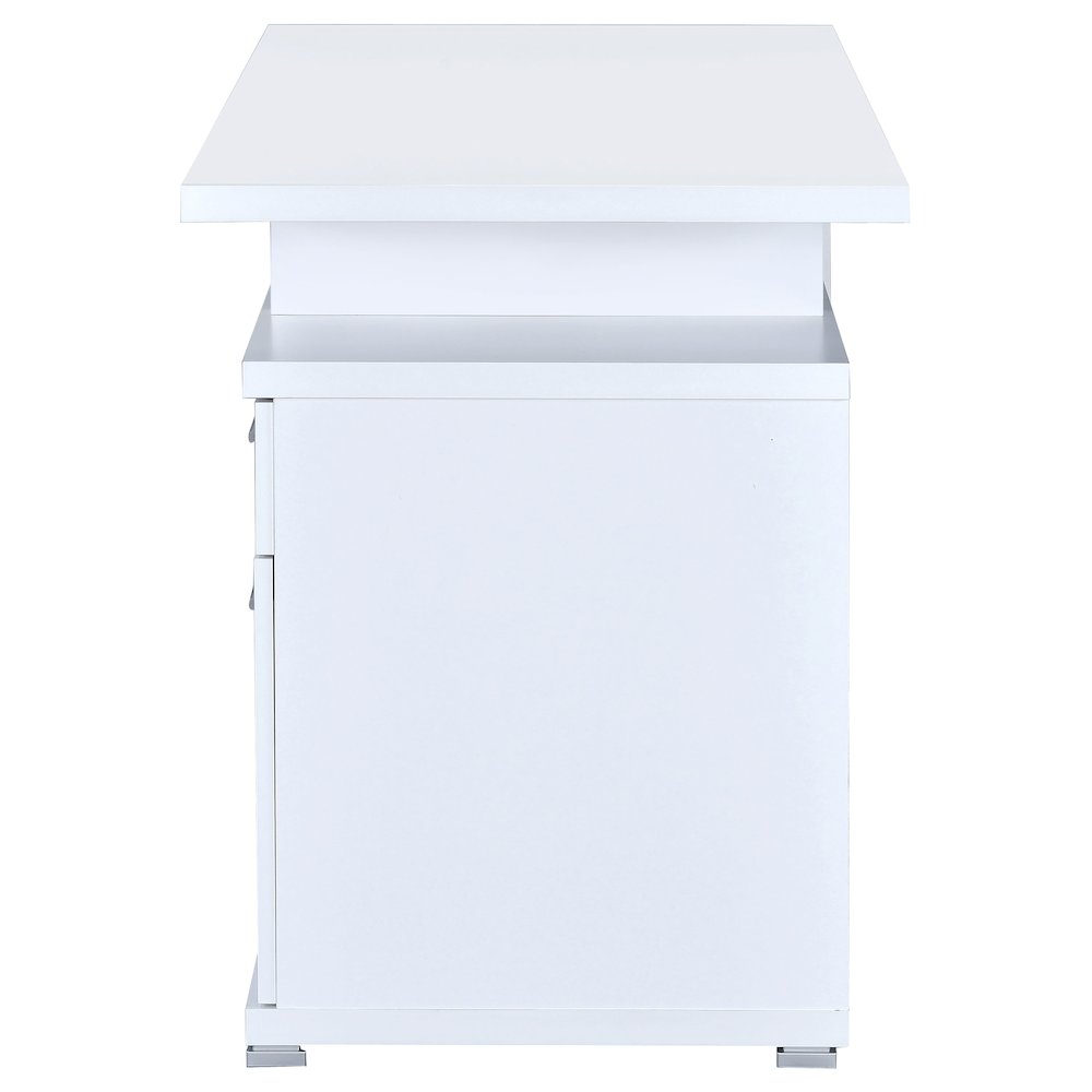 Irving 47-inch 2-drawer Office Computer Desk White. Picture 6