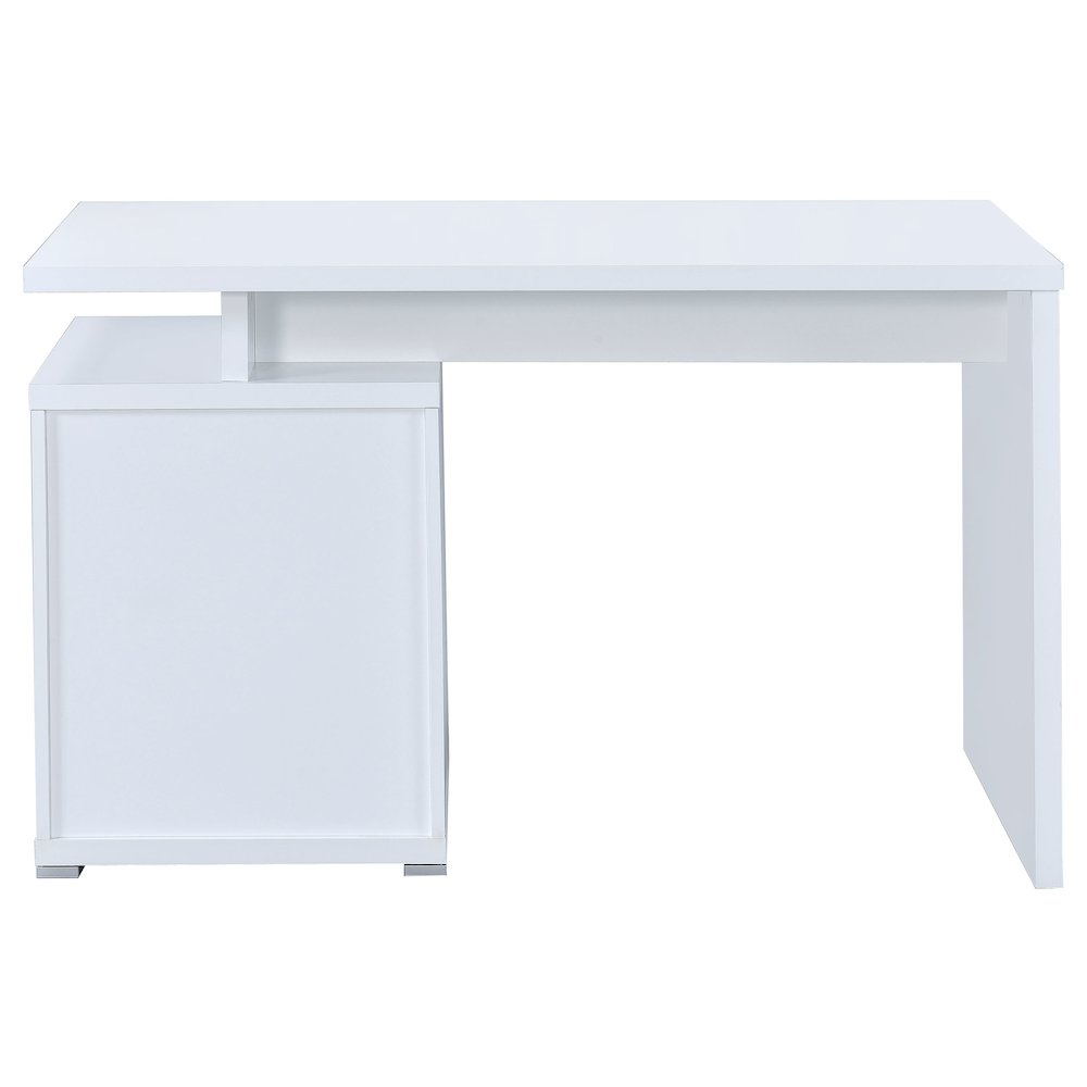 Irving 47-inch 2-drawer Office Computer Desk White. Picture 8