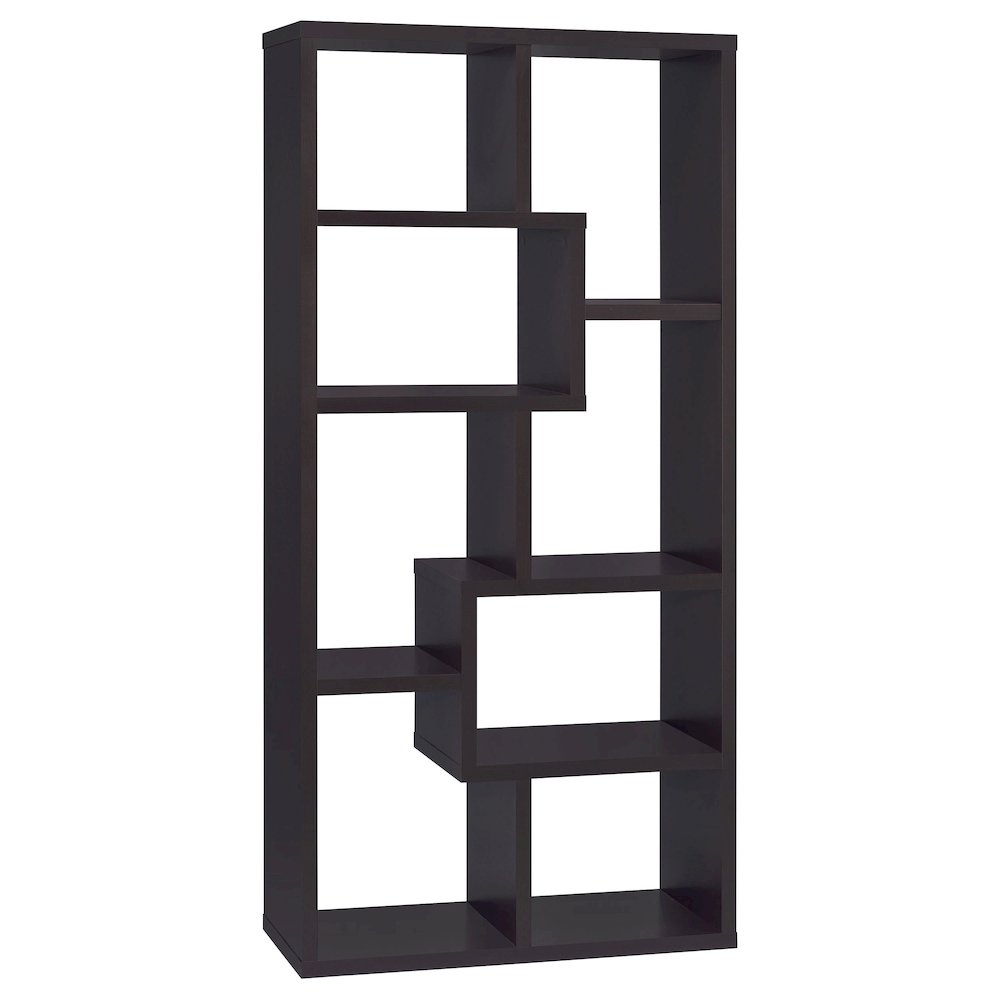 Theo 71-inch 6-shelf Bookshelf Cappuccino. Picture 1