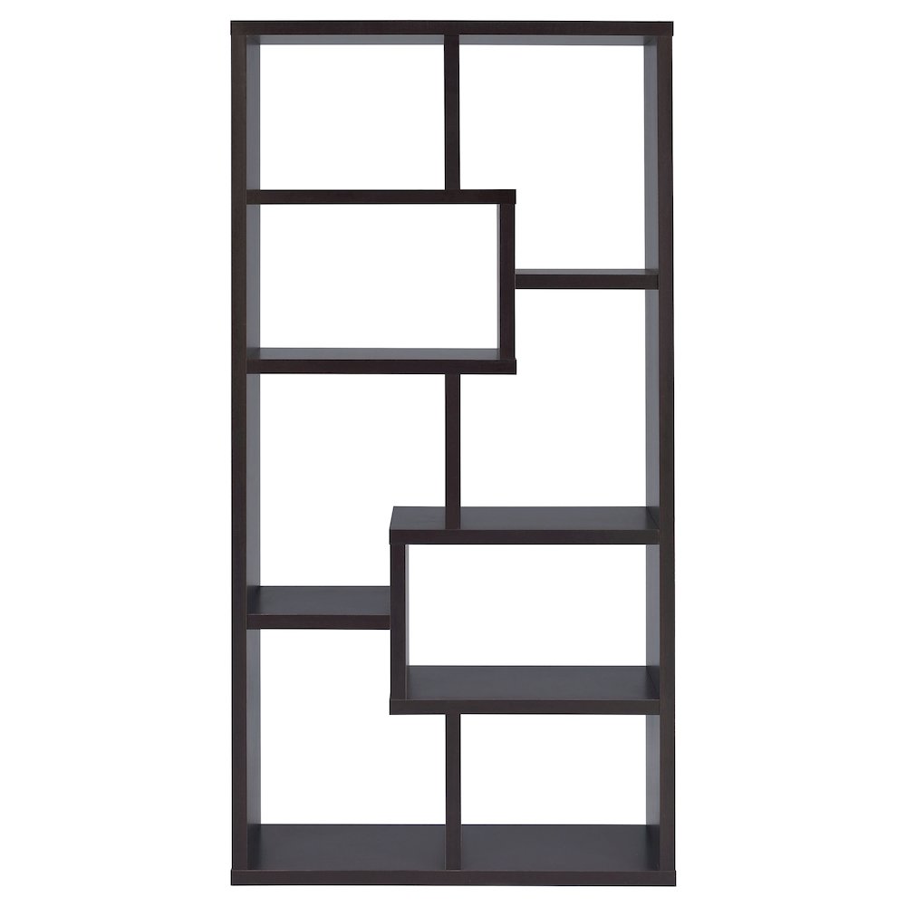 Theo 71-inch 6-shelf Bookshelf Cappuccino. Picture 3