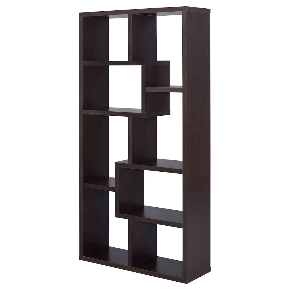 Theo 71-inch 6-shelf Bookshelf Cappuccino. Picture 4