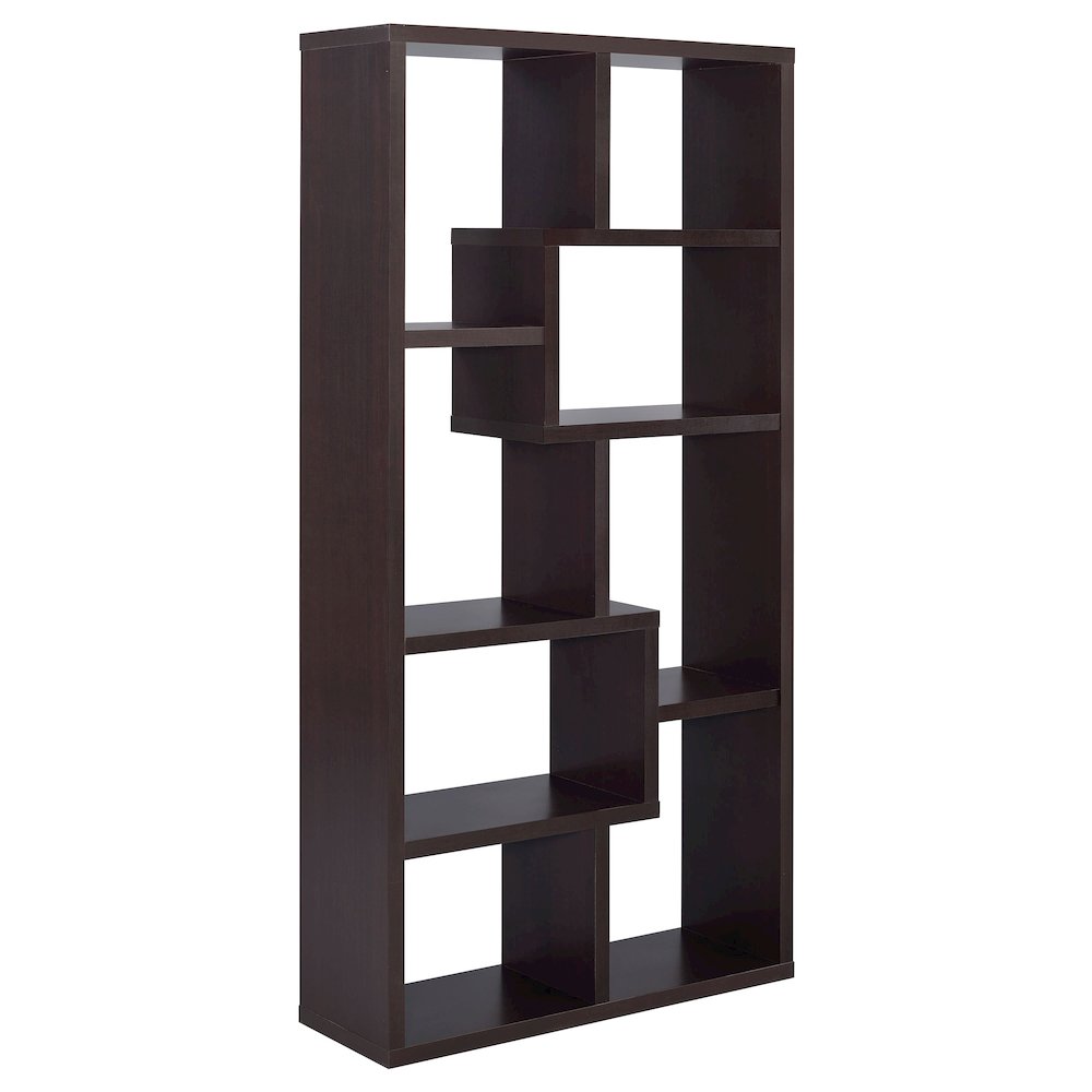 Theo 71-inch 6-shelf Bookshelf Cappuccino. Picture 6