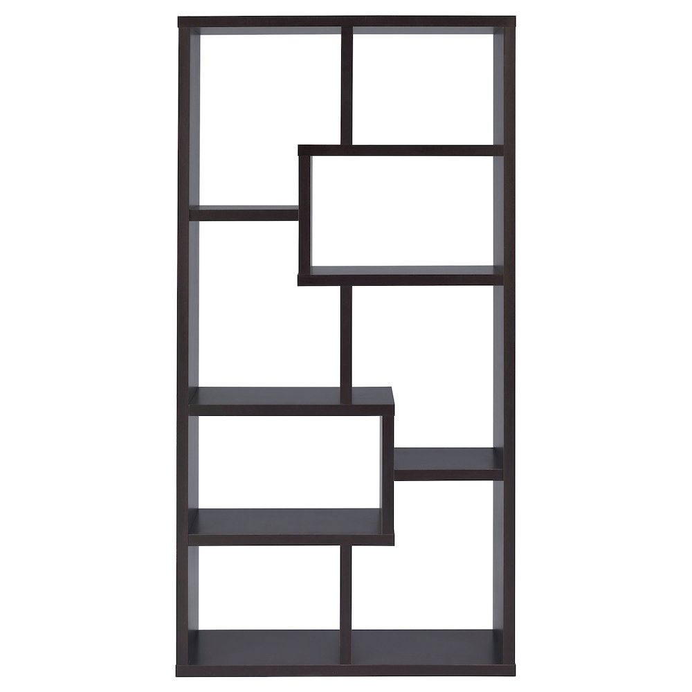 Theo 71-inch 6-shelf Bookshelf Cappuccino. Picture 7