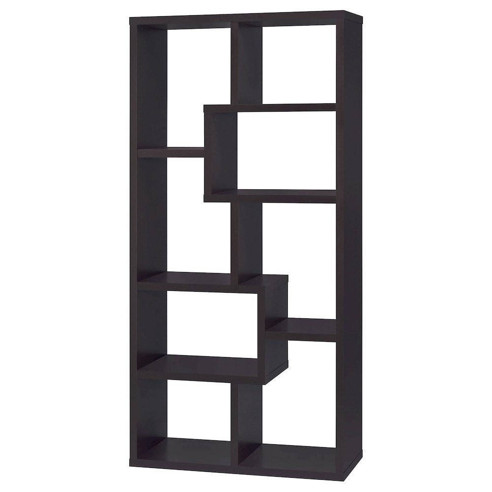 Theo 71-inch 6-shelf Bookshelf Cappuccino. Picture 8