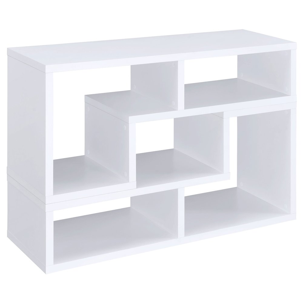 Velma Multipurpose TV Stand and Bookshelf White. Picture 3