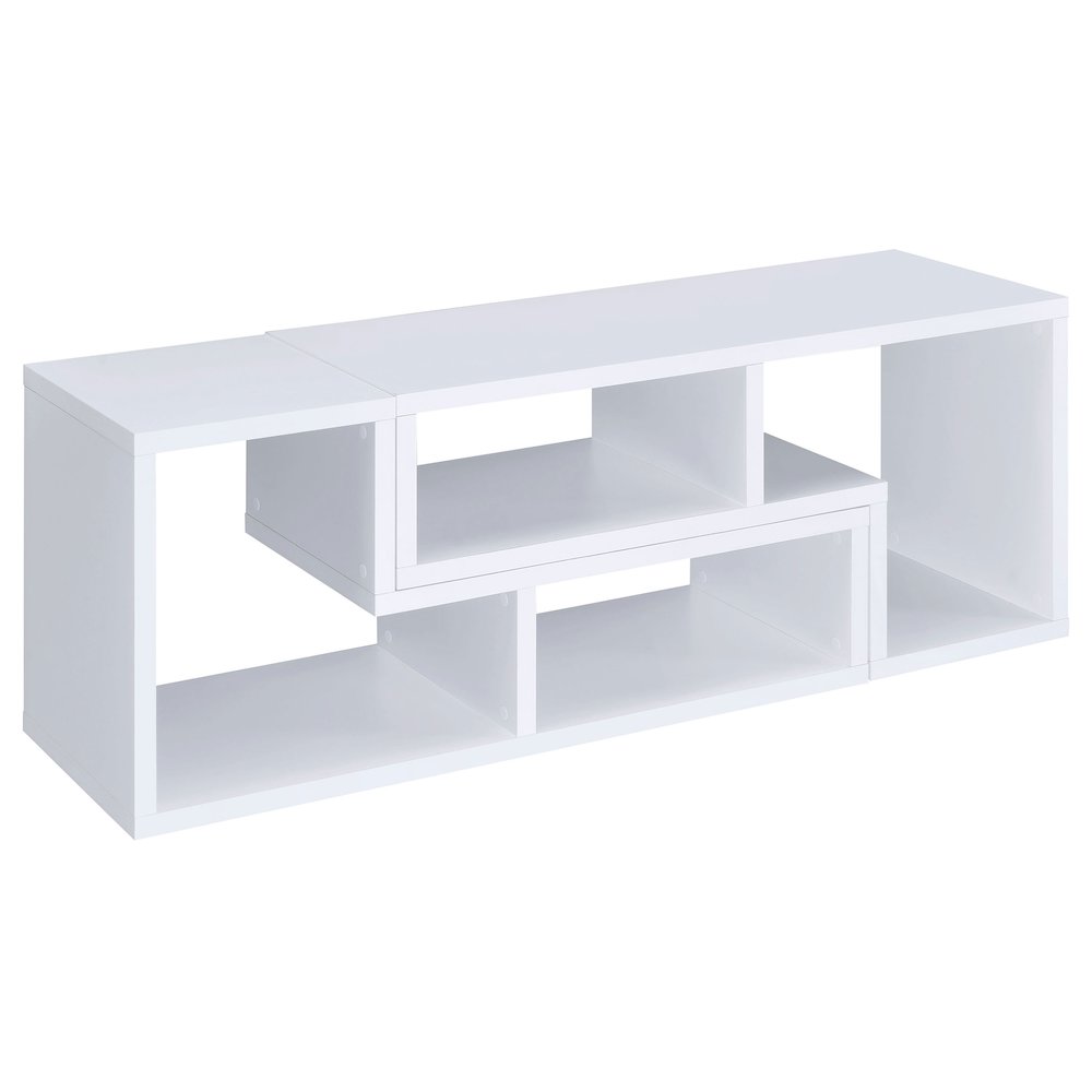 Velma Multipurpose TV Stand and Bookshelf White. Picture 8
