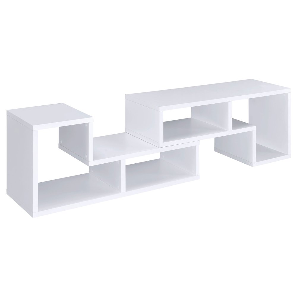 Velma Multipurpose TV Stand and Bookshelf White. Picture 9