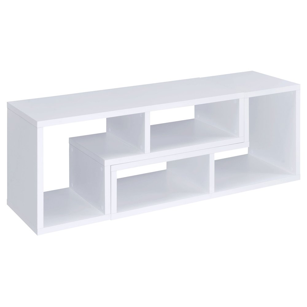 Velma Multipurpose TV Stand and Bookshelf White. Picture 10