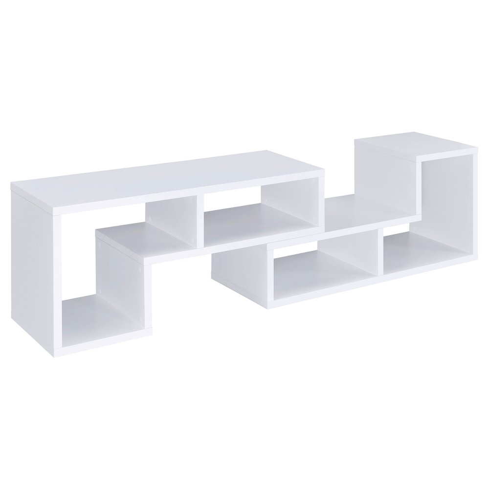 Velma Multipurpose TV Stand and Bookshelf White. Picture 11