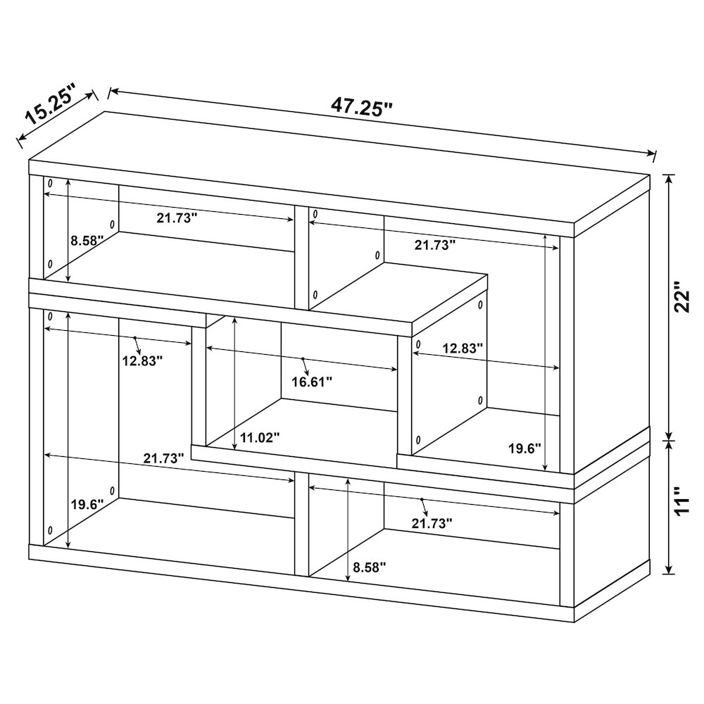 Velma Multipurpose TV Stand and Bookshelf White. Picture 17