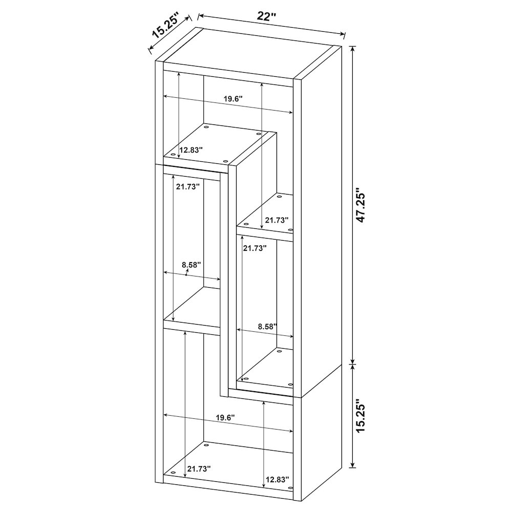 Velma Multipurpose TV Stand and Bookshelf White. Picture 18