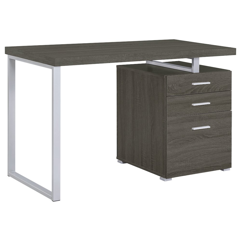 Brennan 47-inch 3-drawer Office Computer Desk Weathered Grey. Picture 1