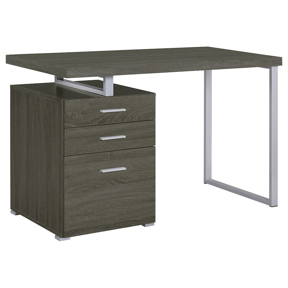 Brennan 47-inch 3-drawer Office Computer Desk Weathered Grey. Picture 4