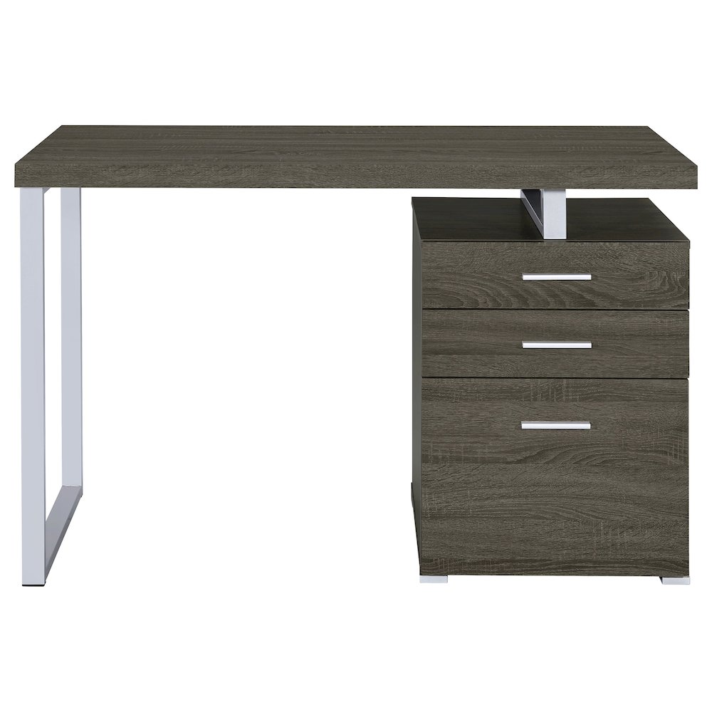 Brennan 47-inch 3-drawer Office Computer Desk Weathered Grey. Picture 5