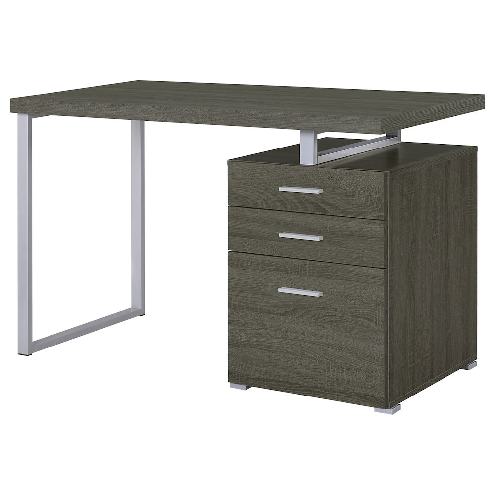 Brennan 47-inch 3-drawer Office Computer Desk Weathered Grey. Picture 6