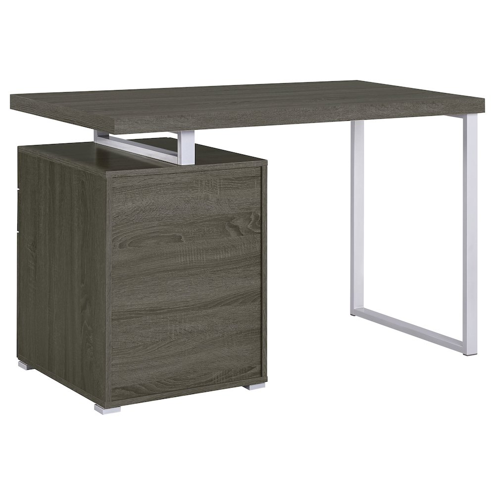 Brennan 47-inch 3-drawer Office Computer Desk Weathered Grey. Picture 8