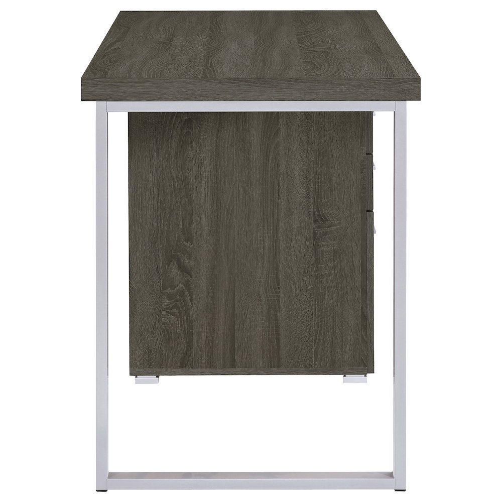 Brennan 47-inch 3-drawer Office Computer Desk Weathered Grey. Picture 10