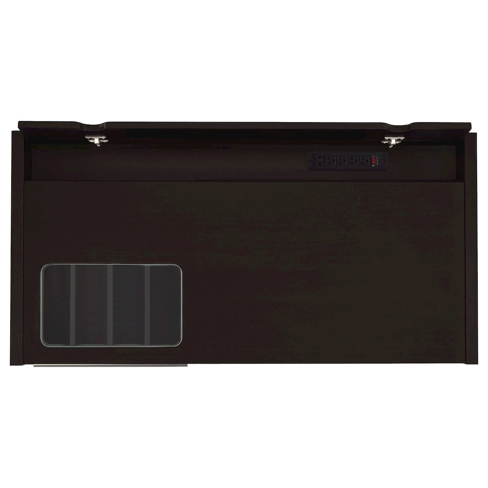 Halston 47-inch 2-drawer Office Desk with Cabinet Cappuccino. Picture 12